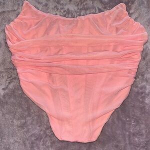 Love Tree Blush Pink Ruched corset Crop Top